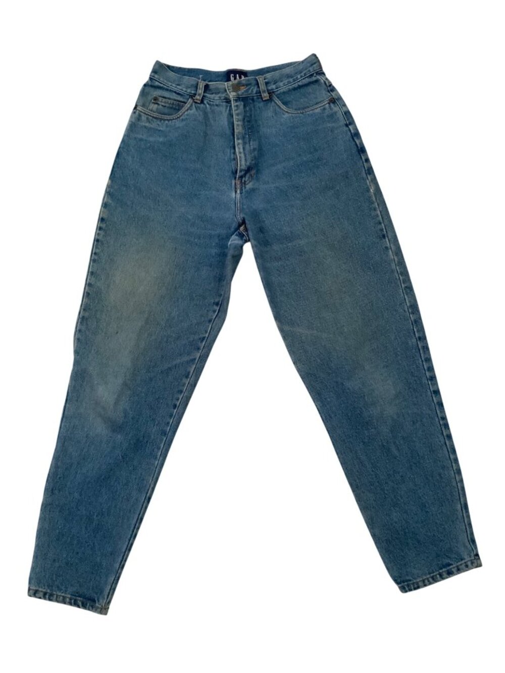 Gap Womens Reverse Fit High-Waisted Vintage Blue Denim Jeans 9/10 Made In Hong K - Picture 2 of 6